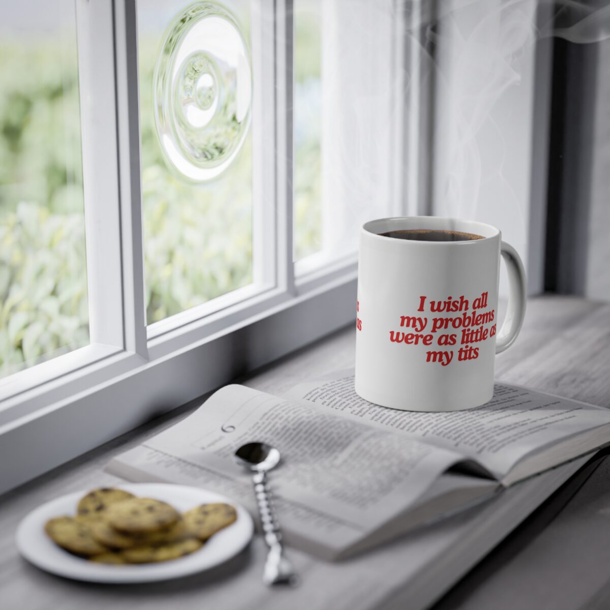 I wish all my problems were as little as my tits | Tasse (0.33l) – Bild 4
