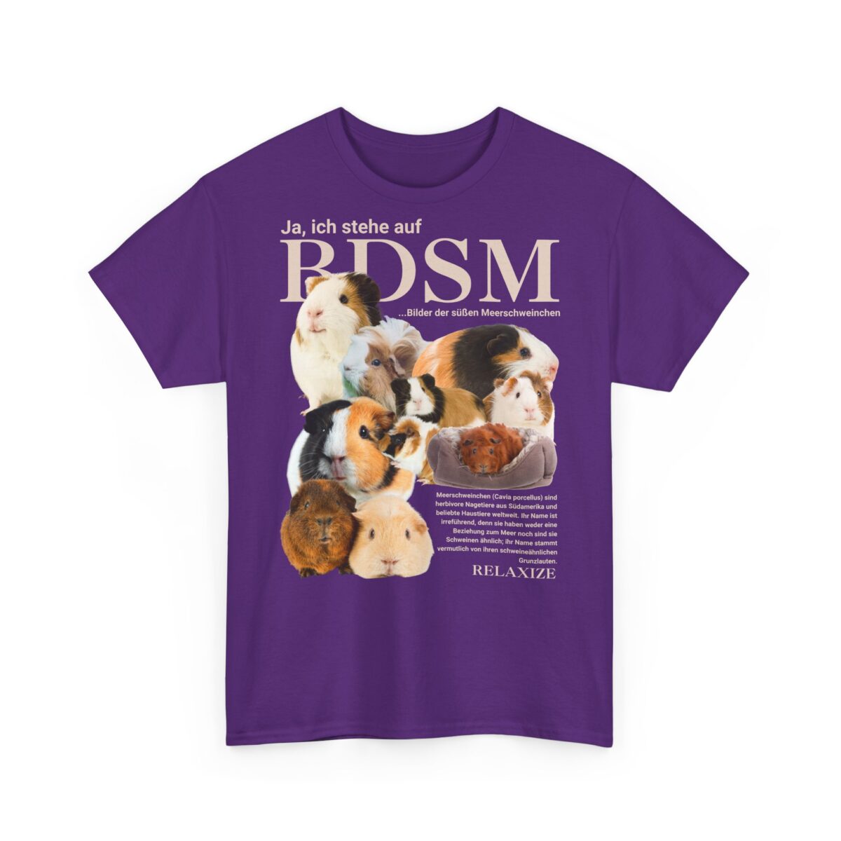 BDSM - Bilder der süßen Meerschweinchen | Frontprint | | Unisex Fit | Heavy Cotton – Bild 14