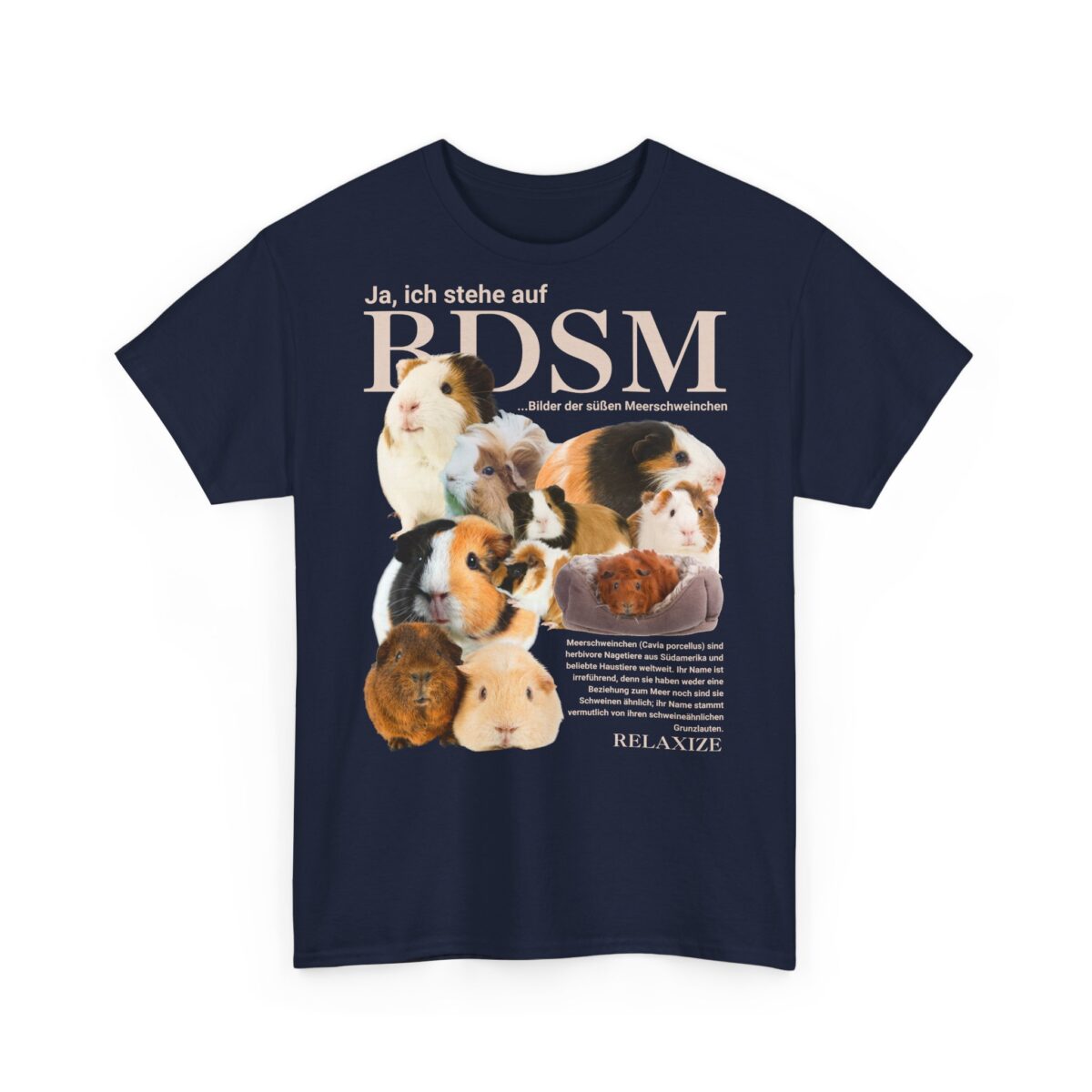 BDSM - Bilder der süßen Meerschweinchen | Frontprint | | Unisex Fit | Heavy Cotton – Bild 13