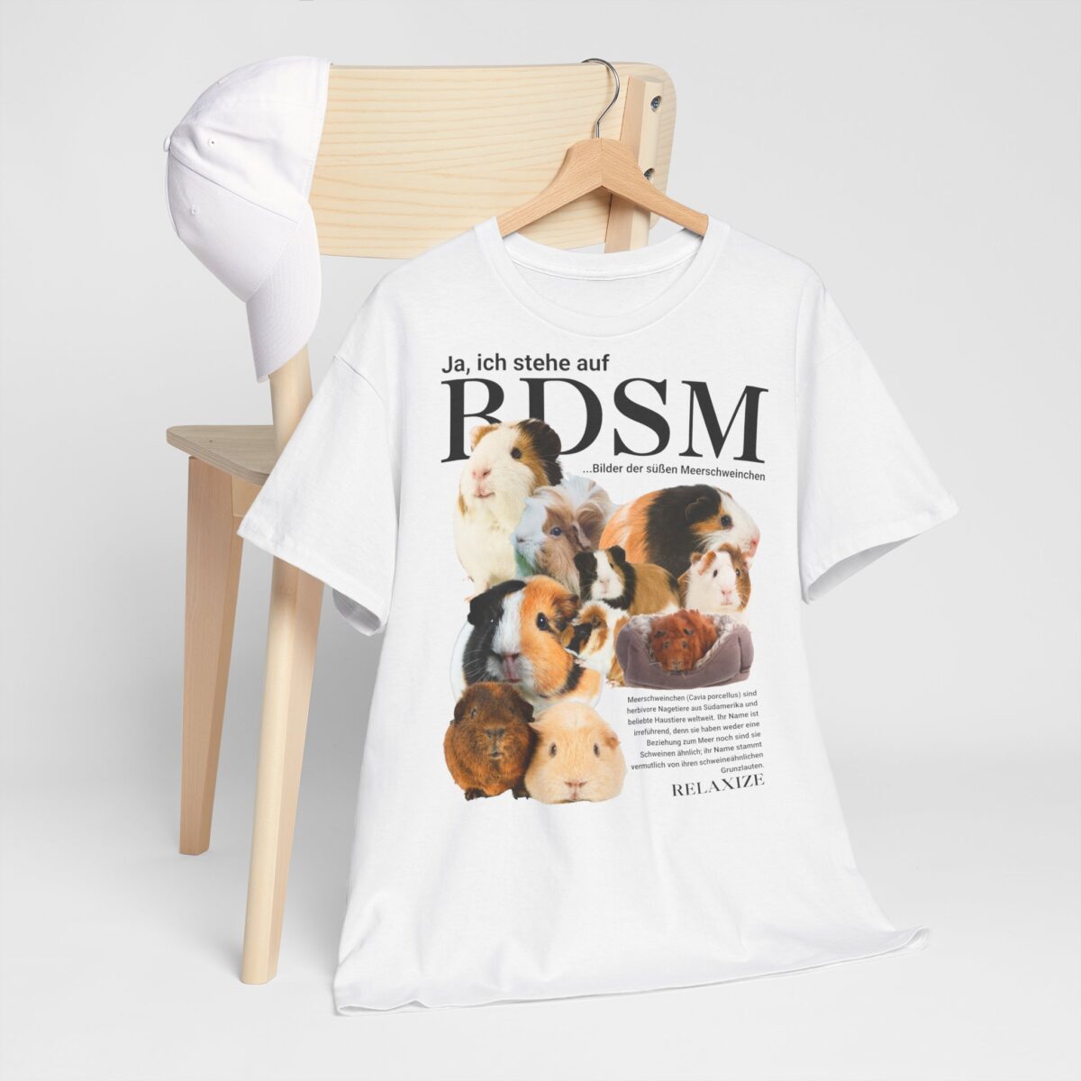BDSM - Bilder der süßen Meerschweinchen | Frontprint | | Unisex Fit | Heavy Cotton – Bild 3