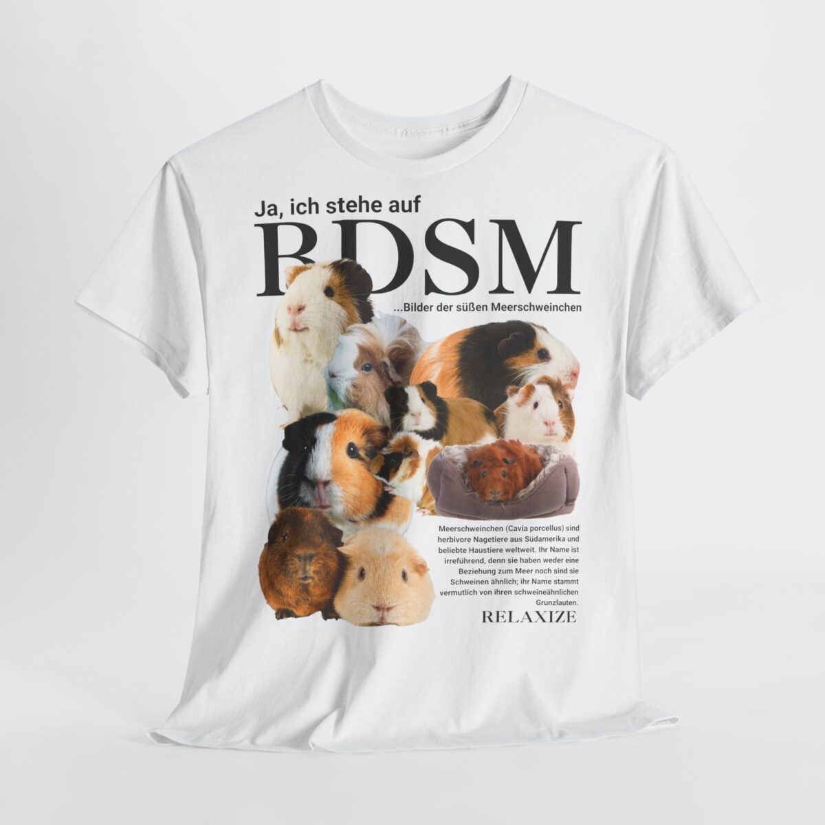BDSM - Bilder der süßen Meerschweinchen | Frontprint | | Unisex Fit | Heavy Cotton – Bild 2