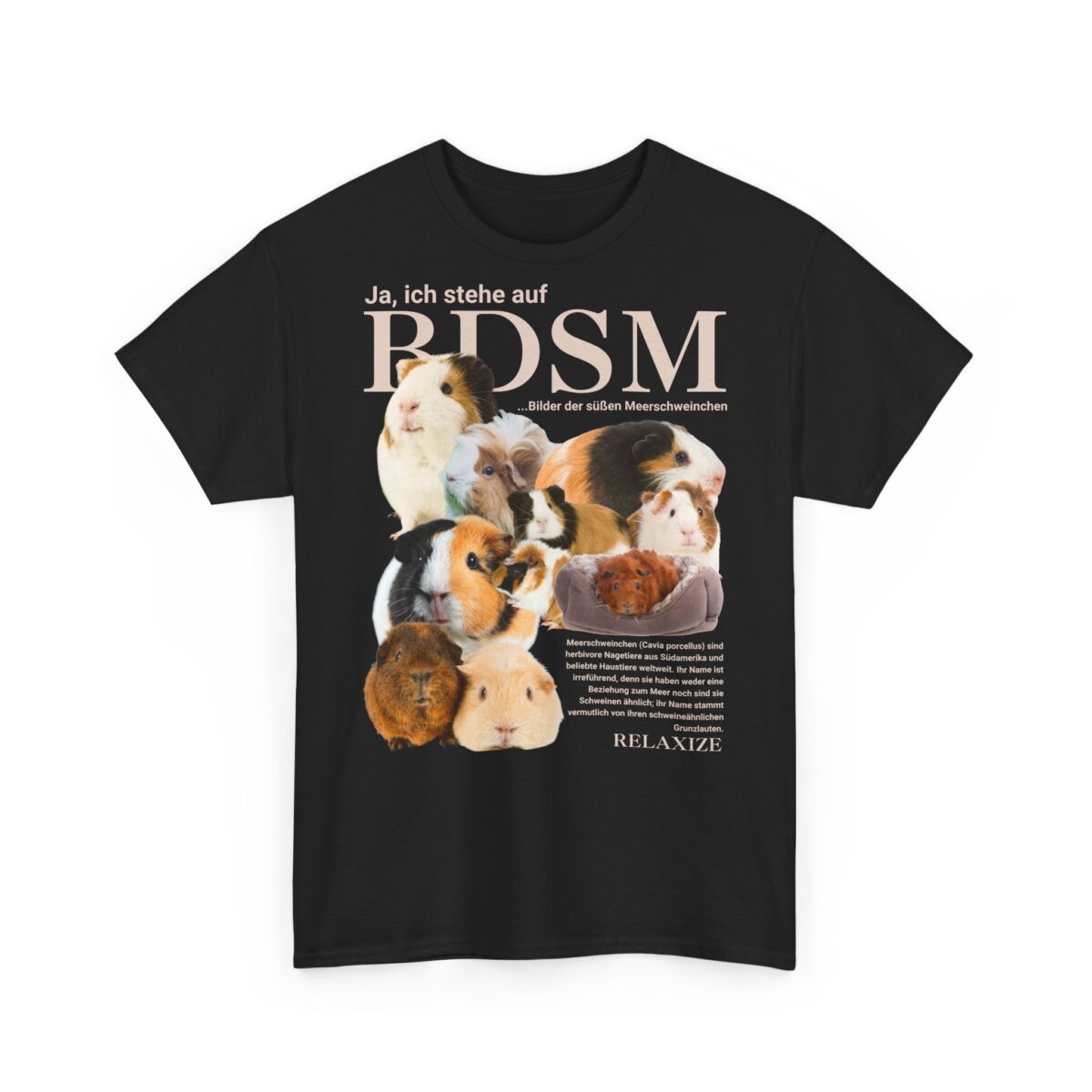 BDSM - Bilder der süßen Meerschweinchen | Frontprint | | Unisex Fit | Heavy Cotton – Bild 6