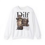 Dilf - Digga ich liebe Fischotter | Frontprint | Unisex Heavy Blend™ Crewneck Sweatshirt