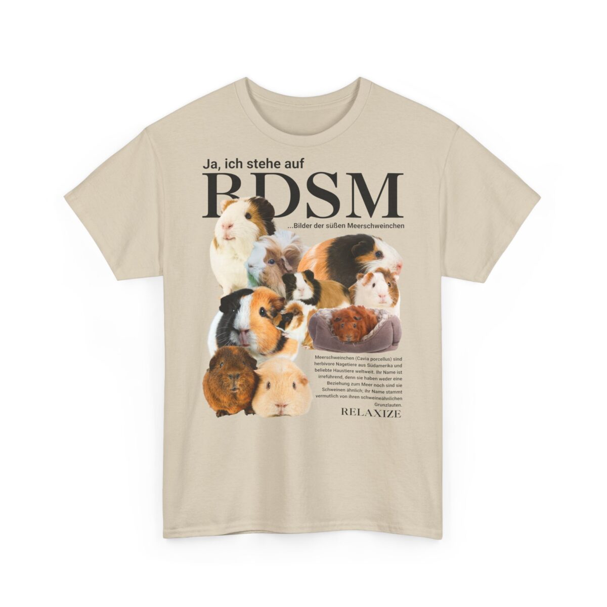 BDSM - Bilder der süßen Meerschweinchen | Frontprint | | Unisex Fit | Heavy Cotton – Bild 7