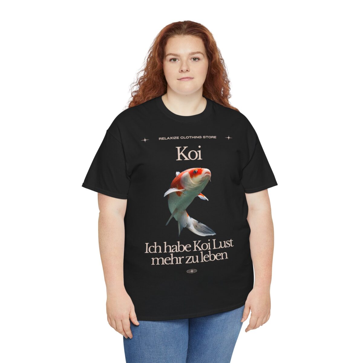 Ich hab Koi Lust mehr zu leben | Frontprint | Unisex Tee  | Heavy Cotton – Bild 5