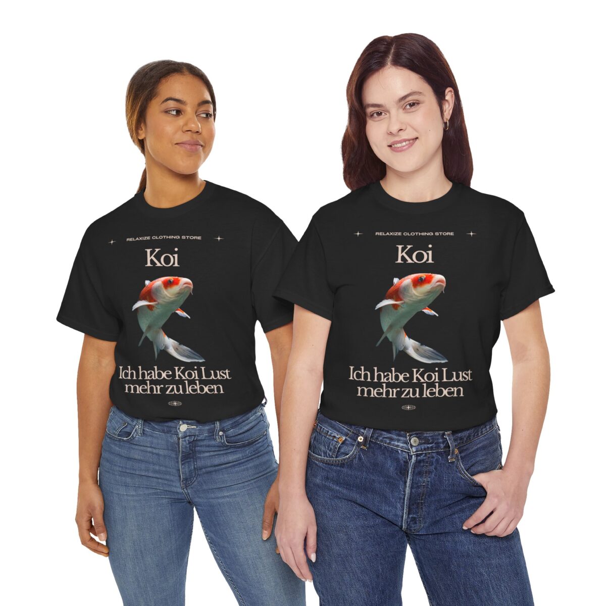 Ich hab Koi Lust mehr zu leben | Frontprint | Unisex Tee  | Heavy Cotton – Bild 7