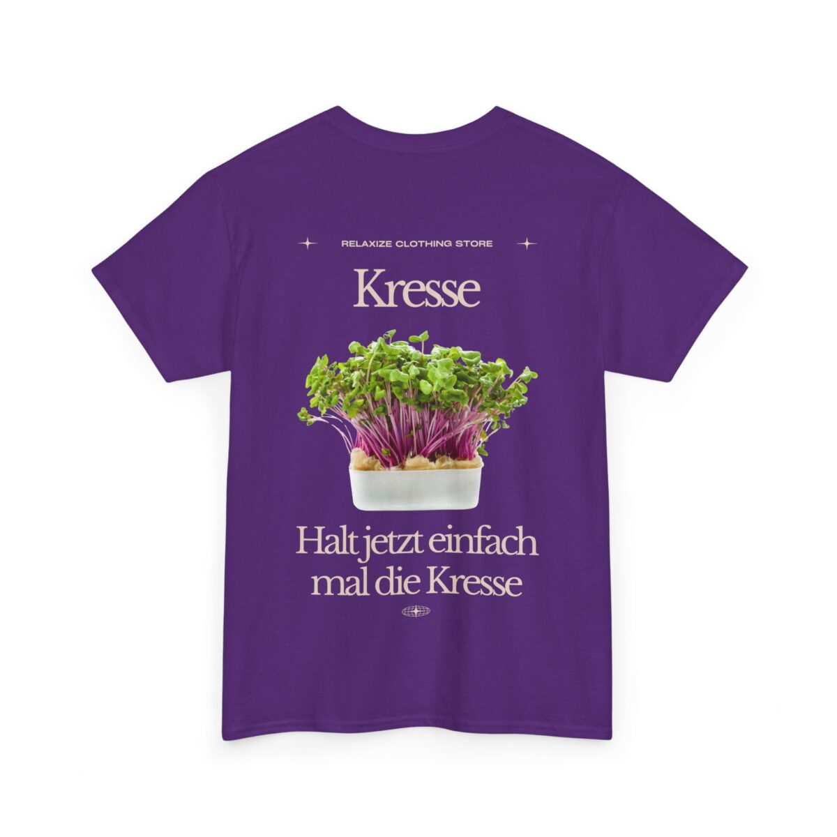 Halt jetzt einfach mal die Kresse | Backprint | Unisex Tee  | Heavy Cotton – Bild 12