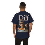 DILF - Digga ich liebe Fusilli | Backprint | Unisex Fit | Heavy Cotton Tee – Bild 5