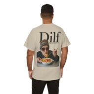 DILF - Digga ich liebe Fusilli | Backprint | Unisex Fit | Heavy Cotton Tee – Bild 4