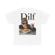 DILF - Digga ich liebe Fusilli | Backprint | Unisex Fit | Heavy Cotton Tee – Bild 9