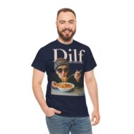 DILF - Digga ich liebe Fusilli | Frontprint | Unisex Fit | Heavy Cotton Tee – Bild 3